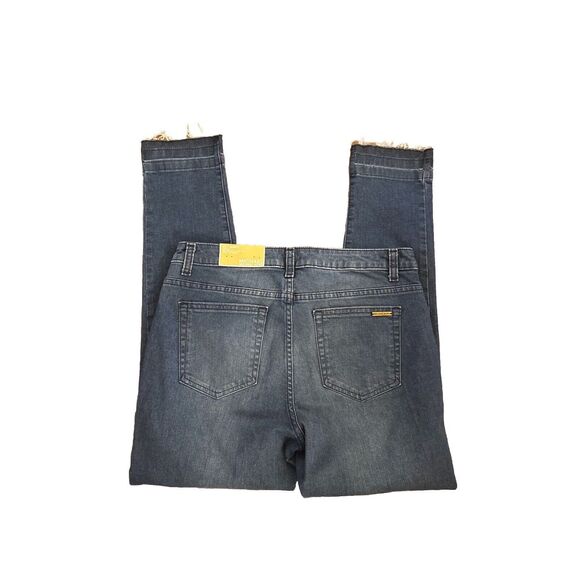 NWT Michael Kors Women's Izzy Skinny Mid Rise Jeans Blue Denim Size 6 - Picture 4 of 7